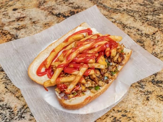 Philly Chicken Cheesesteak Sandwich.
